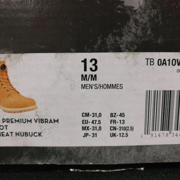 Timberland x‎ OVO 6” Boots Wheat Nubuck Size 13 NIB - Picture 9 of 14
